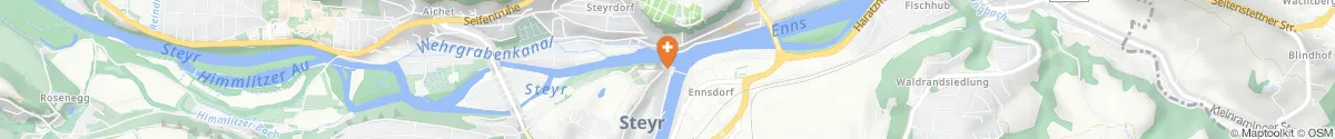 Kartendarstellung des Standorts für Löwen-Apotheke in 4400 Steyr
